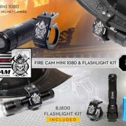 Alternative view of Fire Cam Mini® 1080 Fire Helmet Camera® with BJ1000 Flashlight Kit